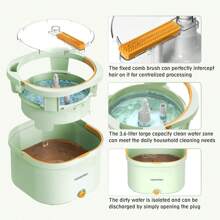 Local Delivery Mop And Bucket With Wringer Set For Home With 2 Microfibra Replaceable Mop Pads, Self Separation Dirty And Clean Water System, Self Wringing 360° Rotating Square Mop-Head