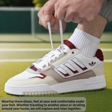 Adidas Originals 低帮运动鞋 男女通用休闲鞋 Drop Step Low 2.0 IG4335 - 白/杏色/灰/紅 - 查看 2