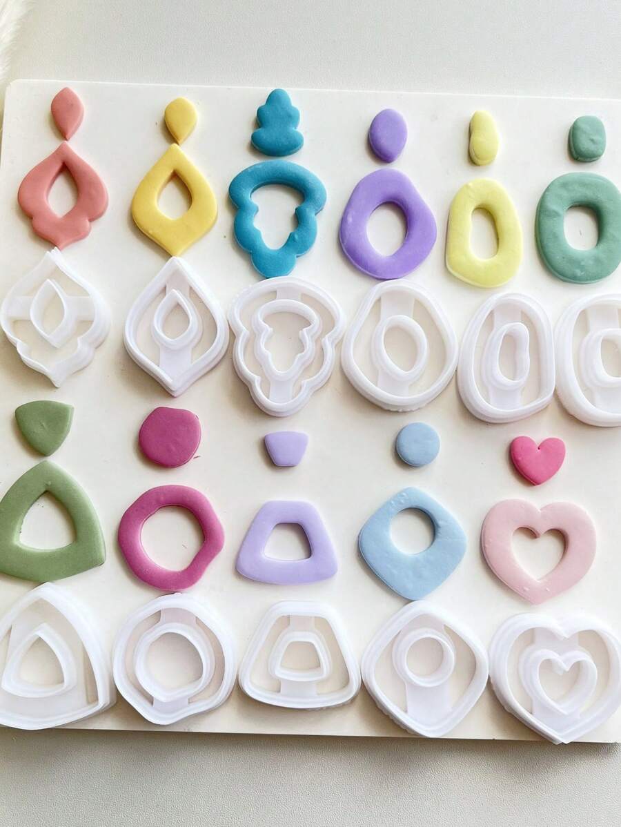 Simple Geometry Polymer Clay Cutter For Earring Making Soft Pottery Earrings Women DIY Studs Jewelry Pendants Clay Tools - Clay Cutters - View 1