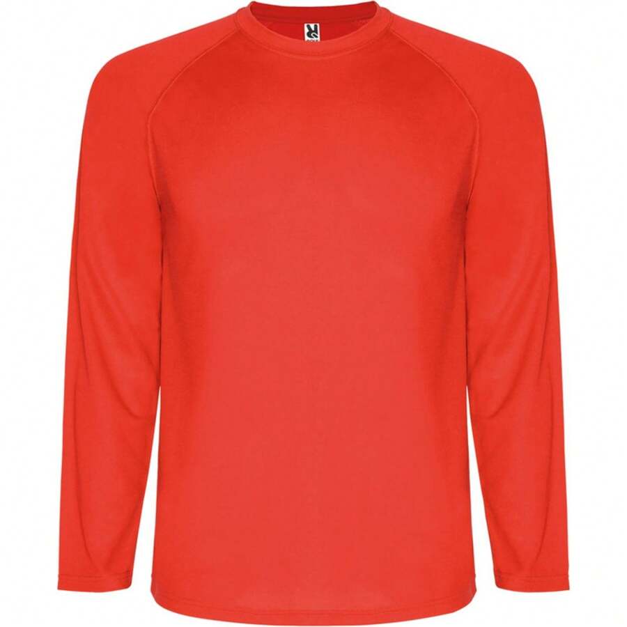Roly Childrens/Kids Montecarlo LongSleeved Sports TShirt (Red) - 150gsm 100% Polyester - Red - View 1