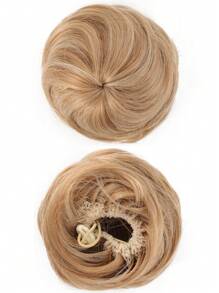 1 件装 4 英寸合成发髻 束带发髻 假发 灵活可调节 棕色黑色金色发髻 马尾辫 女式 - 彩色 - 查看 27