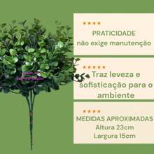 "3 Bouquets Of High Quality Artificial Buchinho Foliage" - màu xanh lá - Xem 5