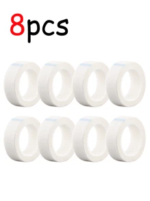 嫁接睫毛胶带，8片装无纺布睫毛嫁接胶带，粘性睫毛胶带，睫毛嫁接工具，适用于睫毛嫁接、化妆、价格实惠、房间装饰、梳妆台、旅行、卧室、化妆配件、价格实惠、圣诞礼物、化妆品、化妆工具、便宜货、礼物、女士礼物、圣诞礼物 - 白色 - 查看 10