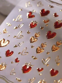 1pc Sparkling Gold Laser 3D Christmas Bow Nail Stickers Embossed Adhesive Nail Stickers DIY Nail Decoration Sliders