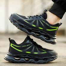 Steel Toe Shoes For Men Indestructible Work Shoes Lightweight Steel Toe Sneakers Non Slip Safety Shoes Puncture Proof - Green - View 7