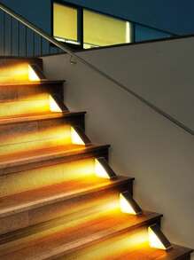 2/6PCS Outdoor Solar Triangle Light, Solar Staircase Light, Solar Landscape Light, 10/13LED IP65 Waterproof Light. Suitable For Courtyard, Villa, Balcony, Garden, Stairs, Streets And Other Outdoor Decorative Atmosphere Lighting., Solar Lights Outdoor