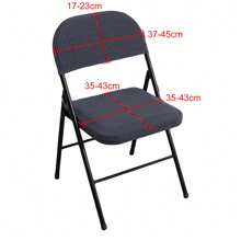 Folding Dining Chair Seat And Back Cover Set Solid Color Jacquard Stretch Chair Slipcover Home Decoration