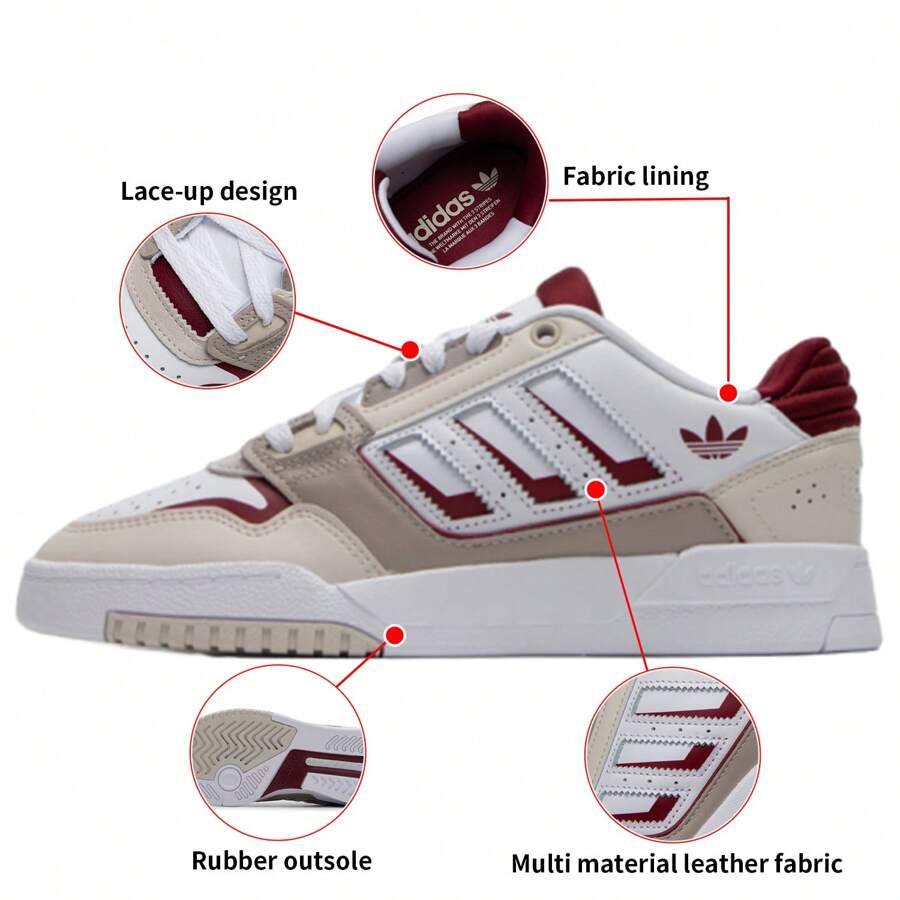 Adidas Originals 低帮运动鞋 男女通用休闲鞋 Drop Step Low 2.0 IG4335 - 白/杏色/灰/紅 - 查看 1