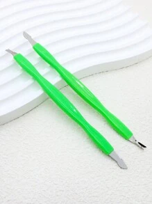 10/20 stuks set nieuwe plastic dubbele kop nagelriemduwer & roestvrijstalen V-vormige schraper, voetverzorging dode huid verwijderaar tools, meerkleurige opties voor thuisgebruik en professionele nageltechnicus