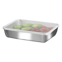 Bộ hộp đựng thực phẩm bằng thép không gỉ 1/3/6 chiếc có nắp, hộp đựng đồ nhà bếp, khay đông lạnh, đĩa đựng đồ nướng, an toàn cho lò nướng, an toàn cho tủ lạnh và máy rửa chén - Nhiều màu - Xem 11
