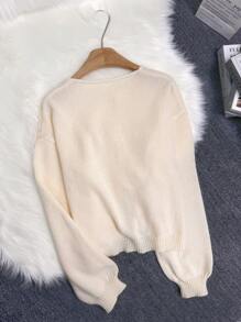 Maternity Knitted Cardigan Outer Jacket, Wear Over Maternity Dress, For Spring, Autumn, Summer Air-Conditioned Room, Solid Color Tied Long Sleeve Open Front Sweater, Minimalist, Office Wear, Retro, Simple, French Style, Women Front Waist Tie Solid Color Knit Cardigan, Can Wear Over Blouse, Extra Large Cute Cardigan