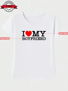 Personalized Thanksgiving/Valentine's Day, Custom Women T-Shirt - Add Your Own Text/Graphic (Badge/Company Logo/Family Photo/Selfie) To Design Your Unique Printed Tee, Great Gift For Girlfriend Clothes Women, Christmas Tshirt, For Her Family, Friends,For Anniversaries, For Mother's Day, For Birthdays, For Vacation, For Holiday)