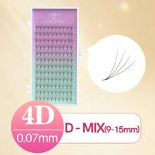 SONG LASHES 4D 5D Sharp Thin Pointy Base Premade Fans Eyelash Extensions Make Up Tool For Salon Beauty C D Curl Lash Clusters, Eyelash Clusters, Individual Eyelashes, Lashes, Fake Lashes - Black - View 23