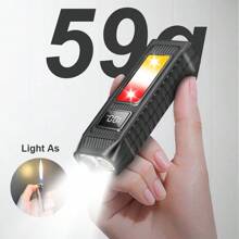 1pc Mini Outdoor COB Long Runtime Strong Light Camping Repair Magnetic Adsorption Multifunctional Work Flashlight