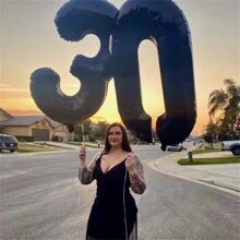 Black 30/40/50 Number Balloons Giant Number Foil Mylar Balloons For Women Men Birthday Party Supplies Anniversary Events Decorations