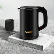 SONIFER Sonifer Elektrischer Wasserkocher SF-2058. Kapazität: 0,6L. Ein-/Aus-Schalter. Edelstahl 304 Innenteil mit einer Bruchfestigkeit. 360°drehbare kabellose Basis. Edelstahl 304 Heizelement verborgen in einer Edelstahl-Basis. Trockenkochschutz (verhindert Betrieb ohne Wasser). Betriebsanzeige-Licht. Automatische Abschaltung nach Kochvorgang. Leistung: 800W AC 220-240V 50/60Hz