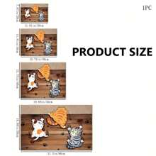 1pc Cat Climbing Wall Print Pet Feeding Mat, Easy To Clean Pet Bowl Mat, Dog Cat Cage Pad,Suitable For All Seasons - Multicolor - View 2