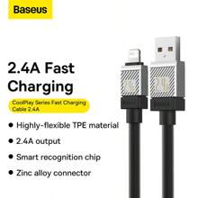 Baseus CoolPlay Series Fast Charging Cable USB To IP 2.4A 1m 2M