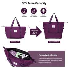 Juego de equipaje Tripcomp de 5 piezas que incluye bolso de lona, juego de maletas de viaje rígidas (20/24/28 pulgadas) con candado TSA, juego de maletas expandibles con ruedas giratorias (color verde claro) - Burdeos - Ver 9