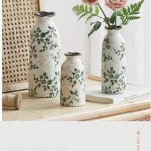 Retro Mini Crackle Ceramic Flower Vase, Single Stem Hydroponic Vase Decor, Rustic Floral Arrangement, Valentine's Day Gift Gifts Birthday Graduation Home Decor Room Decor Glass Vase