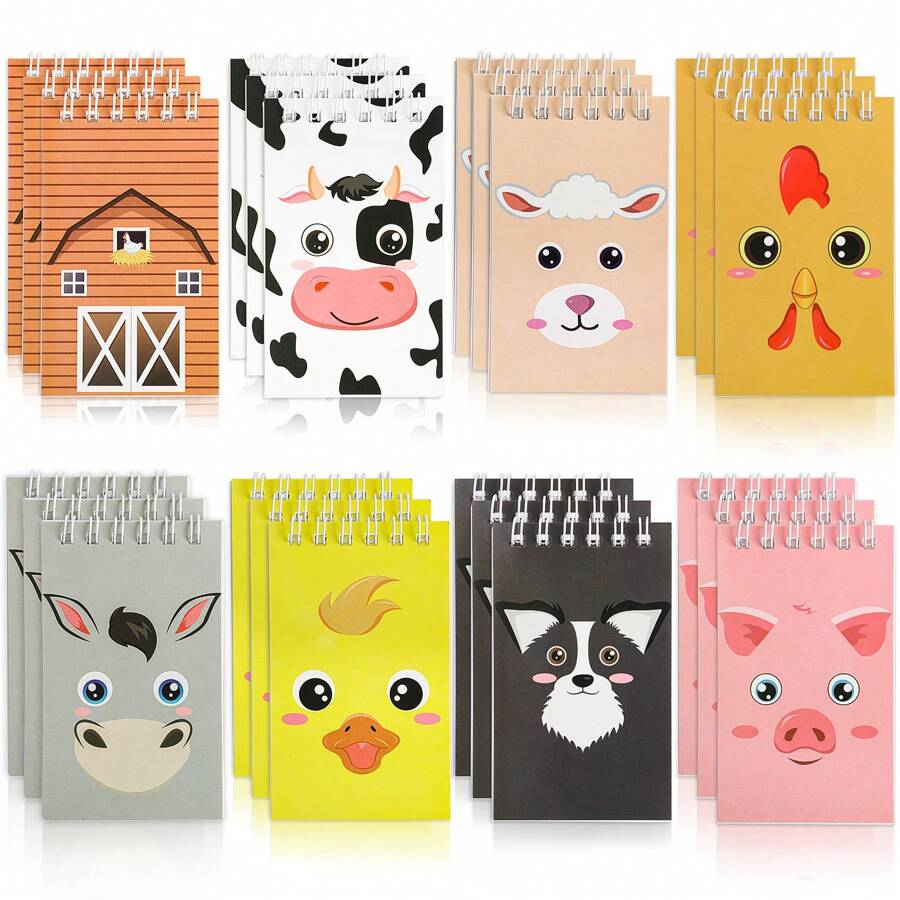 Clabby Mini Notizbücher Waldtiere - 32 Stück Für Kinder Geschenke