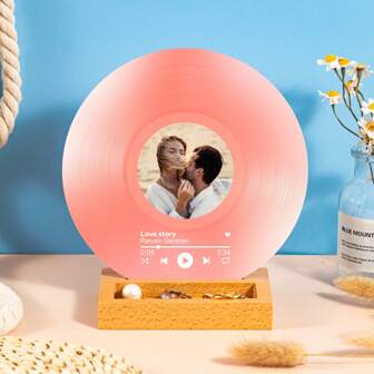 Gepersonaliseerde vinylplaten, decoratieve vinylplaten met foto's op maat, gepersonaliseerde cadeaus voor stellen, gepersonaliseerde acrylplaten met songteksten, woondecoratie voor muzikanten, Valentijnscadeaus, verjaardags- en afstudeercadeaus, huisverfrissing, gepersonaliseerde knutselwerkjes, warme sfeer, wonen & leven, kerstsfeer in huis, souvenirs, herbruikbaar, schattig, hoogwaardig, elegant wonen, kunstzinnig wonen