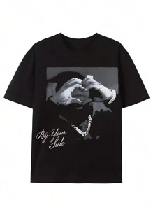 One Piece, 100% Cotton, RodWave T-Shirt, Comfortable Cotton Unisex T-Shirt, Suitable For Music Enthusiasts And Casual Wear, Black, Suitable For Outdoor Activities, Casual Summer T-Shirt - Very Suitable For Daily Wear. New Style - Black - View 1