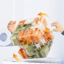 TEMI 3D迷宫拼图玩具，深受3岁及以上儿童喜爱，是生日、圣诞节、复活节的理想礼物。 - 黑色 - 查看 2