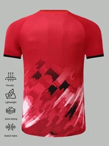 Camiseta deportiva personalizada para hombres con patrones, logotipos, nombres y números personalizados, de tela suave, de secado rápido y transpirable, adecuada para entrenamiento de bádminton, partidos de fútbol, primavera/verano