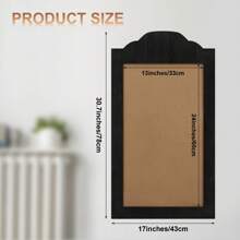 Marco de calendario de pared clásico, gran marco de madera colgador de calendario, soporte de calendario para pared para calendario de 33,97 cm x 60,96 cm, roble (negro) - Negro - Ver 4