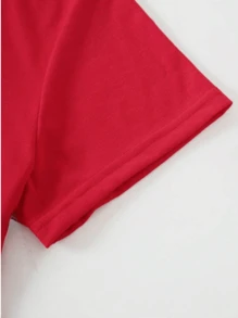 Women's Basic T-Shirt With Print I Kept Your Word Short Sleeve Comfortable Light - Red - View 3