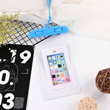 1入組PVC透明手機防水袋，適用於游泳，漂浮，潛水，溫泉浴，野營，徒步旅行和其他戶外活動的手機保護套 - 黑色 - 查看 12