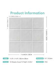 Commomy 1pc/10pcs/20pcs Matte 3D Tile Sticker, Peel And Stick Wall Panels Indoor, Grid Wall Stickers,Self-Adhesive Wall Tile For Home Decor,Kitchen,Living Room,Bathroom,Wall Decor