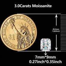 Piedra de Moissanita suelta de corte radiante, color blanco D, VVS1, con certificado GRA, para fabricación de joyas