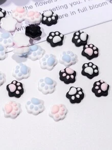 20pcs Mixed Color Cute Cat Scratching Nail Charms Nail Art Decorations Jewelry Crafts DIY Nail Accessories