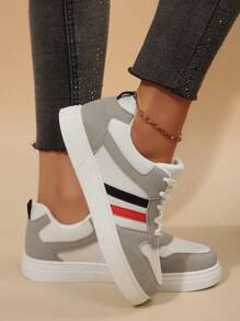 New Women's Canvas Sneakers, Breathable Soft-Sole Sport Casual Shoes, Suitable For Students, Outdoor Leisure Use - White - View 7