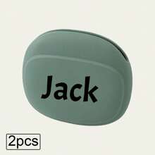 1/2Pcs Custom Name Silicone Storage Bag For Headphones, Personalized Mini Key Data Cable Storage Case, Customized Portable Wired Headset Storage Bag, Customizable Name Mini Storage Bag, 9x7.6cm, 3 Colors:Red/White/Green, Mini Key Box, Silicone Headphone Case, Under $10, Case For Headphones, Headphone Carrying Case