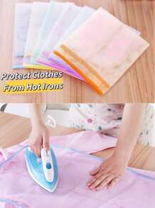 2pcs Set Premium Ironing Protective Pad And Ironing Mesh Pad, Easy To Install, Steam Iron Protective Pad, Suitable For Daily Use Protective Ironing Pad, Thickened Ironing Heat-Insulating Mesh, Suitable For Coats, Suits, Work Clothes. - Multicolor - View 6