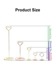 Set de 10 piezas de soportes de tarjetas de escritorio, soportes de visualización, soportes de tarjetas y fotos para la configuración de la mesa, soportes de números de escritorio, soportes de notas de alambre, soportes de números de mesa, soportes de tarjetas de visita, para bodas, aniversarios, fiestas de cumpleaños, centros de mesa, soportes de tarjetas de mesa para fiestas de cumpleaños