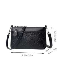 Men's Shoulder Bag Casual Crossbody Bag Office Bag Sling Bag - Black - View 7