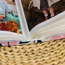 1 件 4D 布质 6 英寸 100 页相册，带有可爱的小红心、透明塑料保护套、儿童/婴儿记忆相册、返校、学校用品