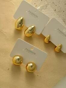 2 Pairs/3 Pairs Of Stylish And Simple Ball And Hook Shaped Women's Earrings, Suitable As Gifts, Valentine's Day And Mother's Day,Mom,Mother,Mother's Day,Gift