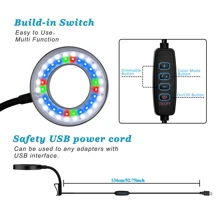 LED Clip-On Aquarium Light, 8W Waterproof USB Powered Fish Tank Light, 360° Flexible Adjustable Aquarium Light For Fish/Plants