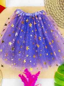 Tulle Skirt With Star Details Carnival Tutu A-9 - Màu tím - Xem 2