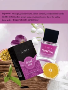 女士香水 50ml/1.69fl.Oz 百香果檀香香调，香味淡雅，留香持久，女士香水，适合日常生活和约会，情人节/母亲节，送给女友/母亲的理想礼物