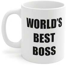 Office World's Best Boss Mug, Dunder Mifflin Ceramic, Michael Scott The Office Mug Gift, Funny Ceramic Mug, 11oz - 白色 - 查看 2
