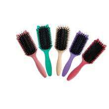 新款时尚卷发定型刷，适合卷发，2025 新款可爱通风发刷，野猪鬃毛卷发定型刷，卷发定型刷，卷发定型造型刷，由 Candybrush 设计的女性卷发造型和定型刷 - 彩色 - 查看 5