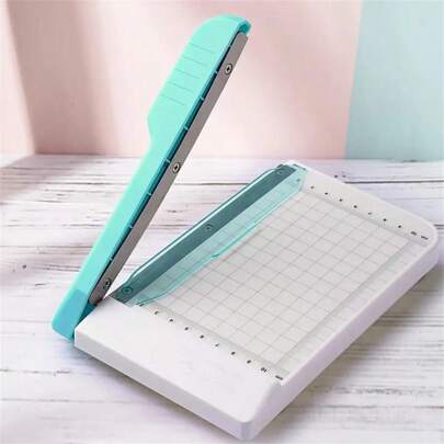 1 件切纸机，迷你裁纸机，带网格线测量刻度，适用于工艺纸、照片、卡片、剪贴簿、办公室和家庭使用