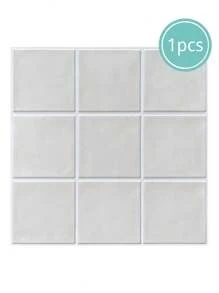 Commomy 1pc/10pcs/20pcs Matte 3D Tile Sticker, Peel And Stick Wall Panels Indoor, Grid Wall Stickers,Self-Adhesive Wall Tile For Home Decor,Kitchen,Living Room,Bathroom,Wall Decor