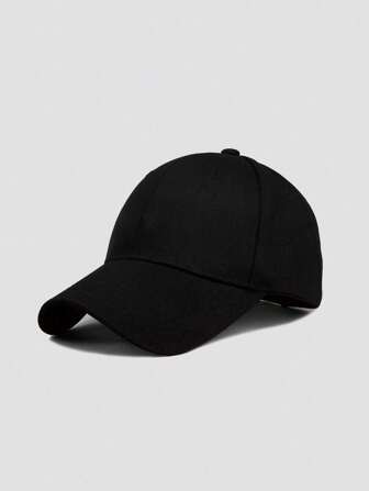 1pc Solid Color Simple Casual Adjustable Baseball Cap, Unisex